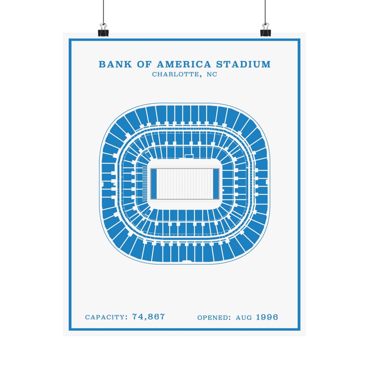 Bank of America Stadium Poster | Modern Border