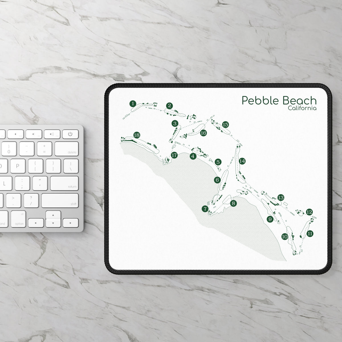 Pebble Beach Golf Course Map Mouse Pad
