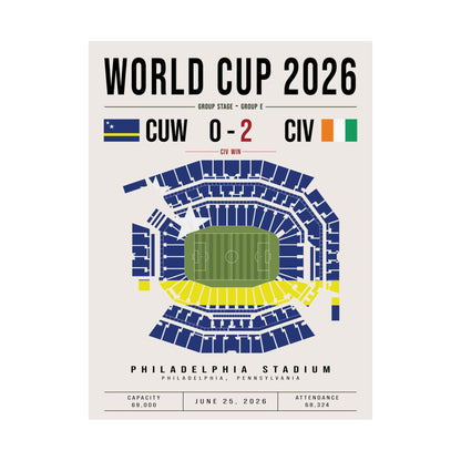 Curaçao vs. Ivory Coast World Cup Match Poster