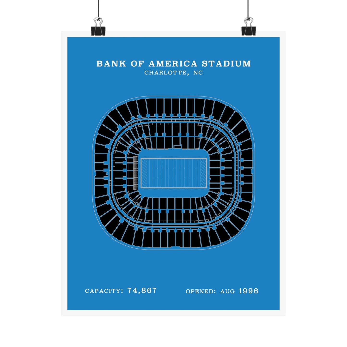 Bank of America Stadium Poster | Classic Border