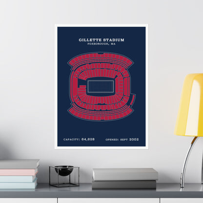 Gillette Stadium Poster | Classic Border