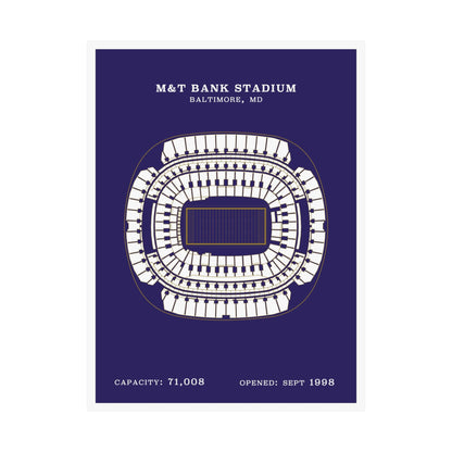 M&T Bank Stadium Poster Purple | Classic Border