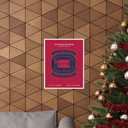 Gillette Stadium Poster | Classic Border