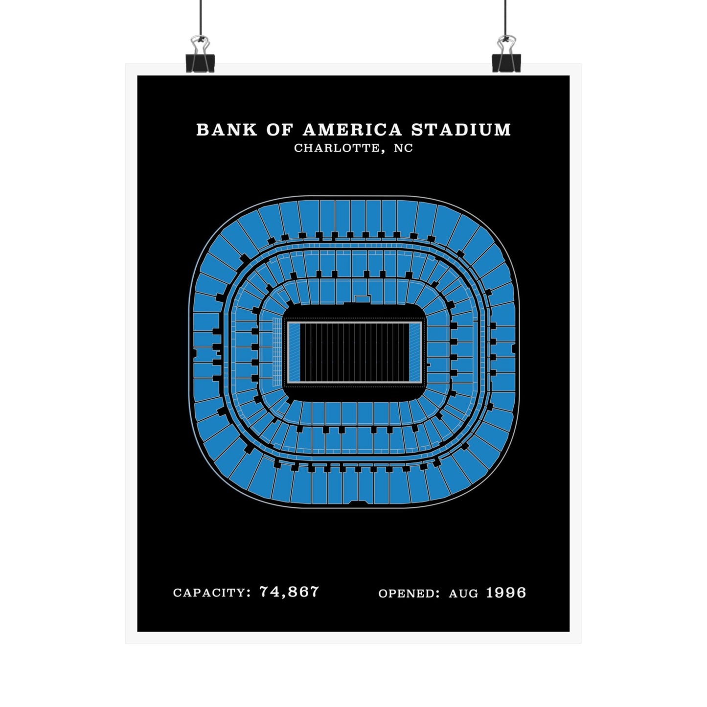 Bank of America Stadium Poster | Classic Border
