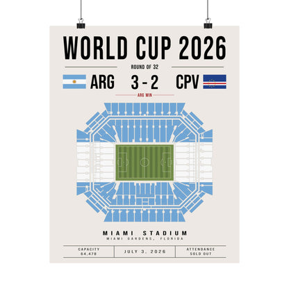 Argentina vs. Cape Verde World Cup Match Poster