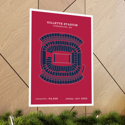 Gillette Stadium Poster | Classic Border