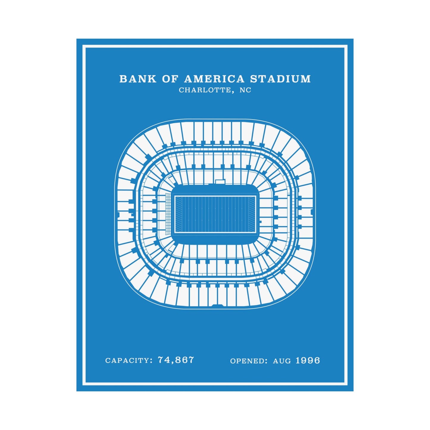 Bank of America Stadium Poster | Modern Border