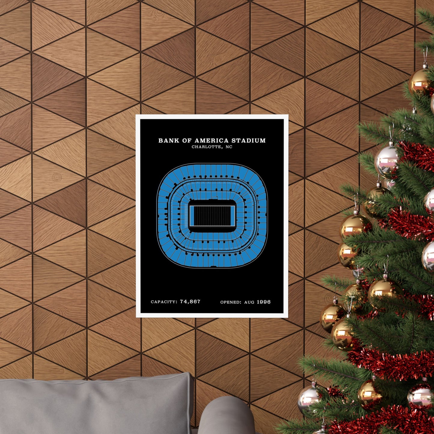 Bank of America Stadium Poster | Classic Border