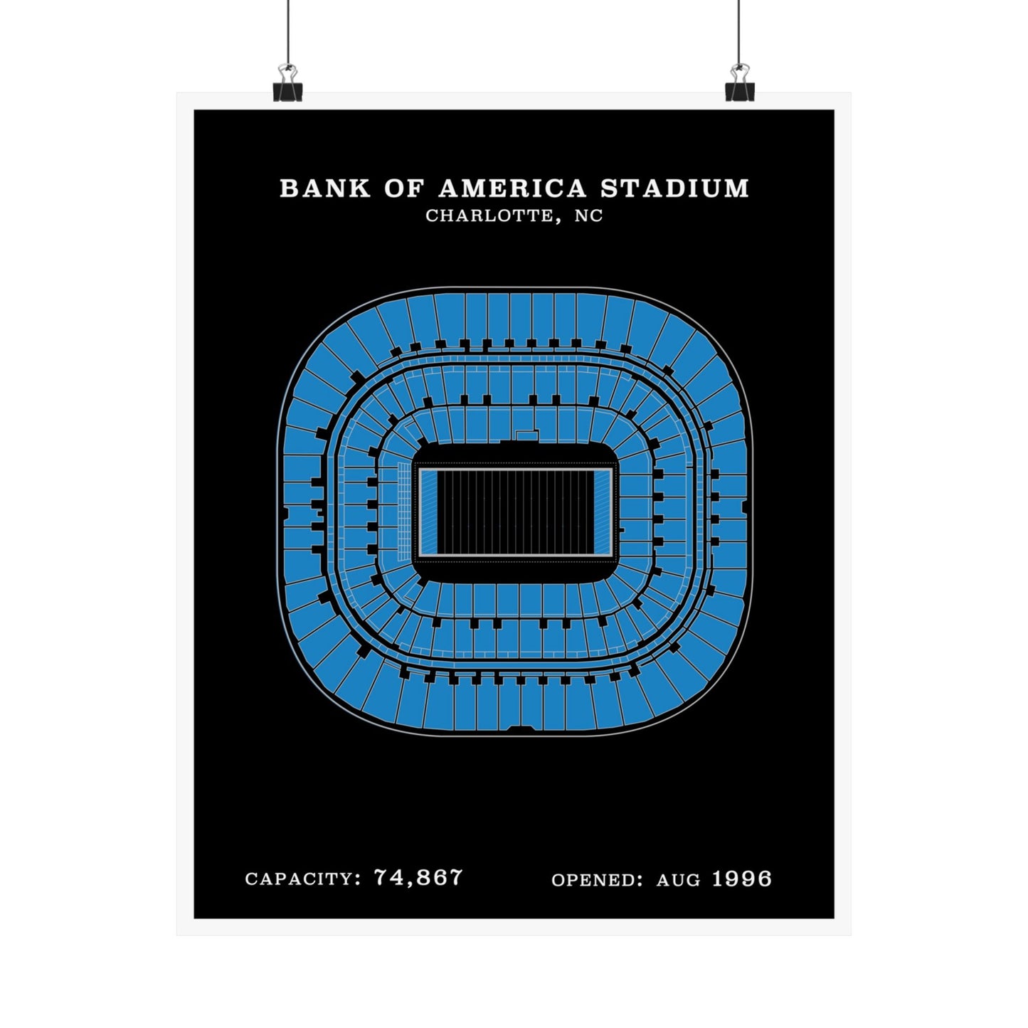 Bank of America Stadium Poster | Classic Border