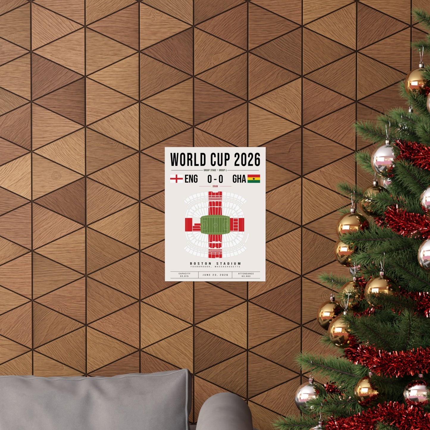 England vs. Ghana World Cup Soccer Poster | ENG Flag Wall Art