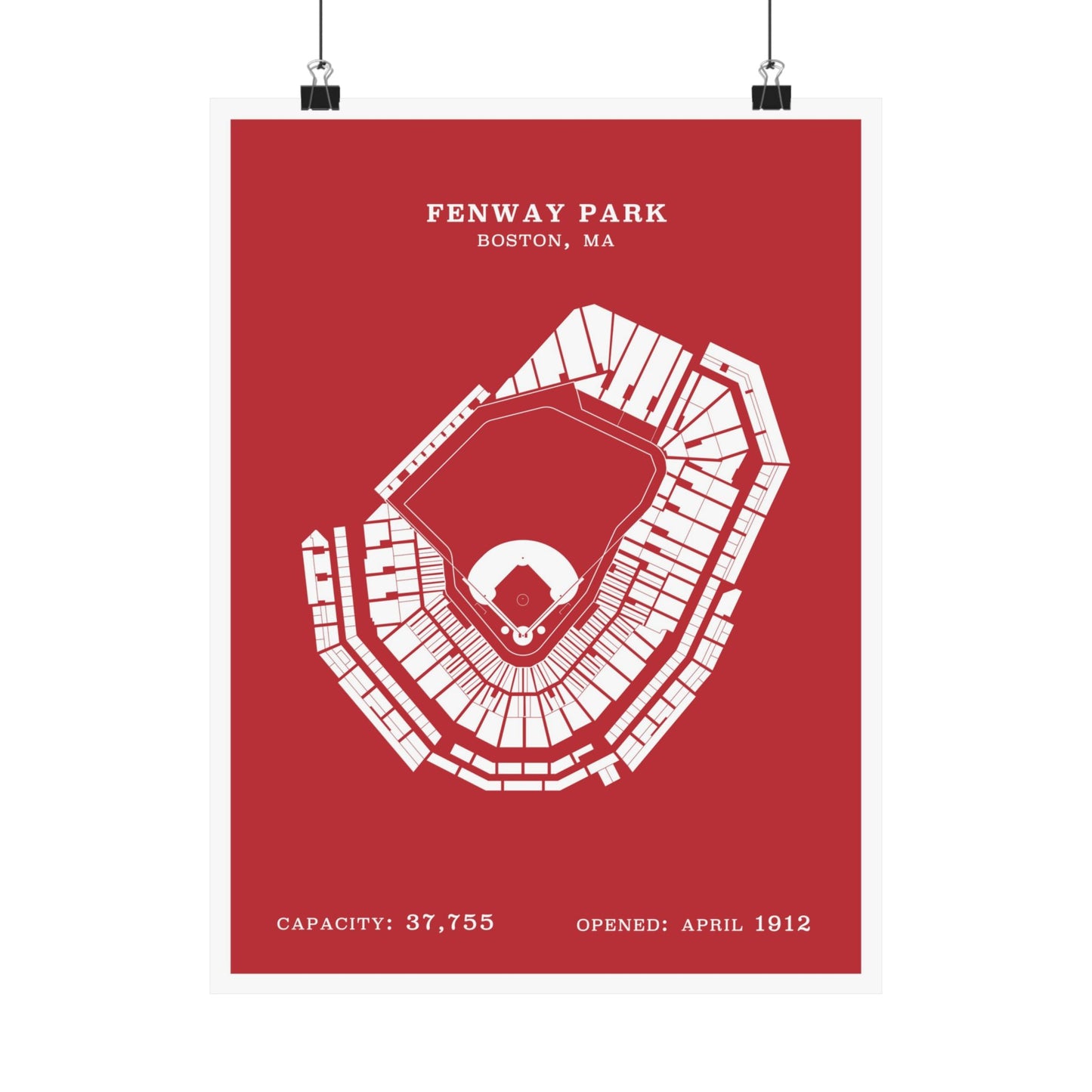 Fenway Park Stadium Poster | Classic Border