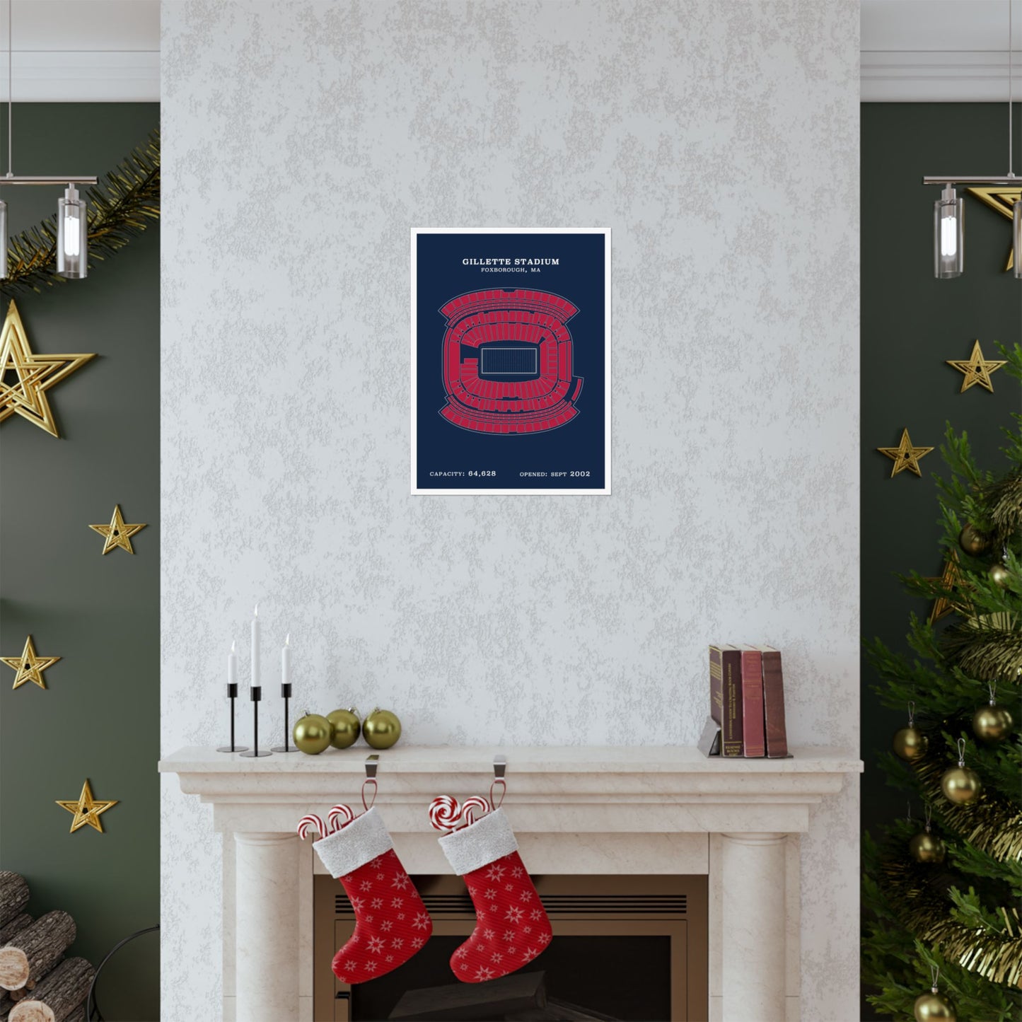 Gillette Stadium Poster | Classic Border