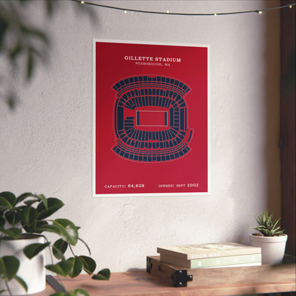 Gillette Stadium Poster | Classic Border