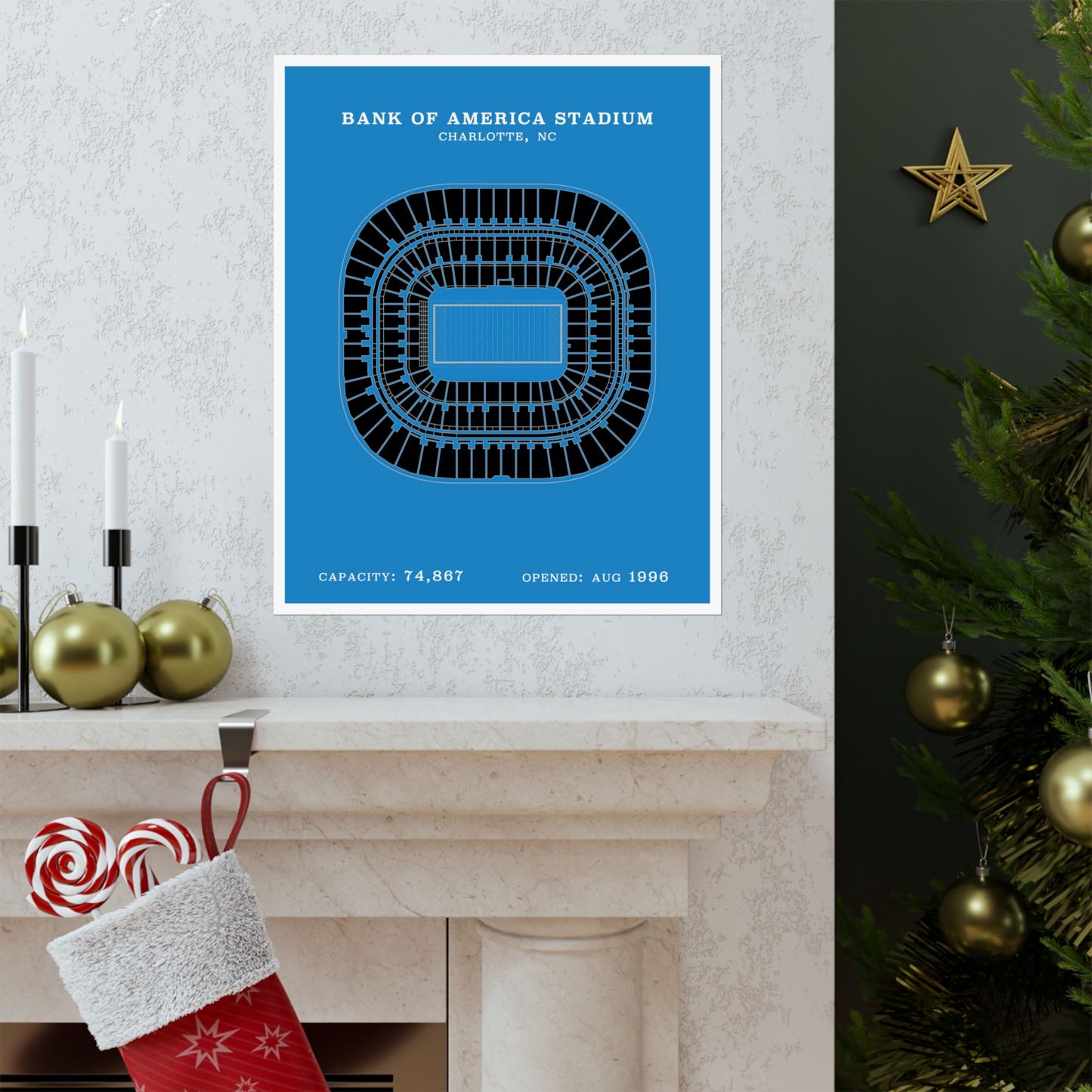 Bank of America Stadium Poster | Classic Border