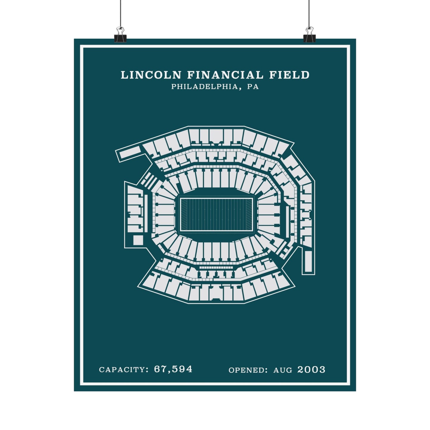 Lincoln Financial Stadium Poster | Modern Border