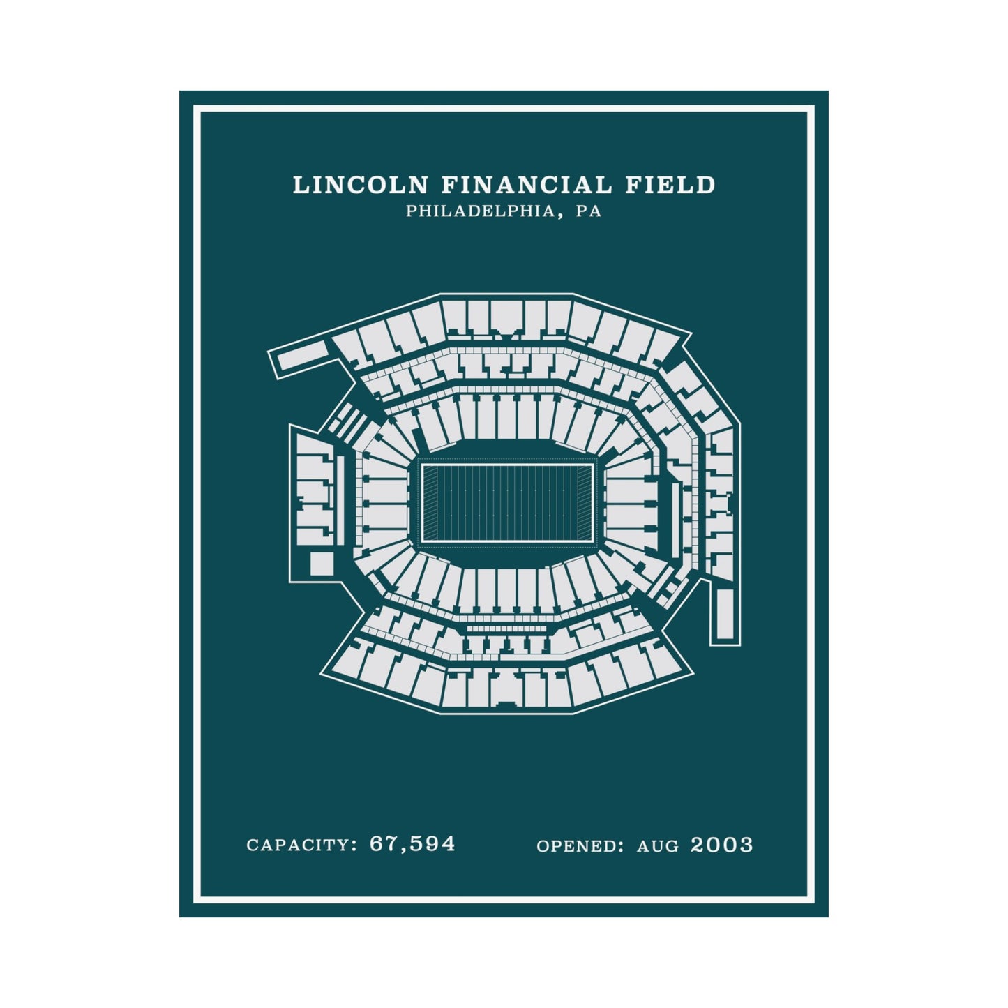 Lincoln Financial Stadium Poster | Modern Border