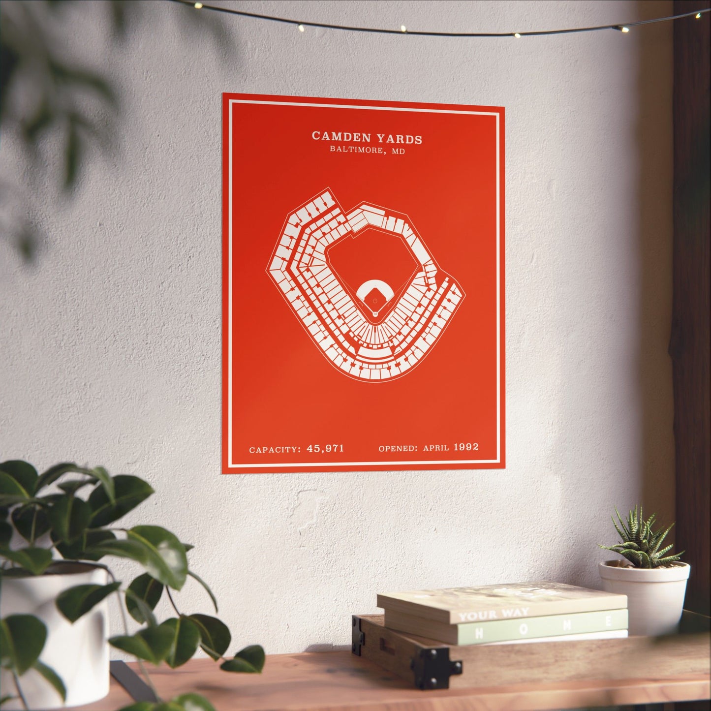 Camden Yards Stadium Poster | Modern Border