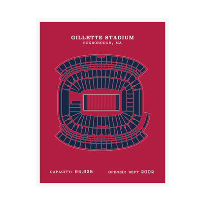 Gillette Stadium Poster | Classic Border
