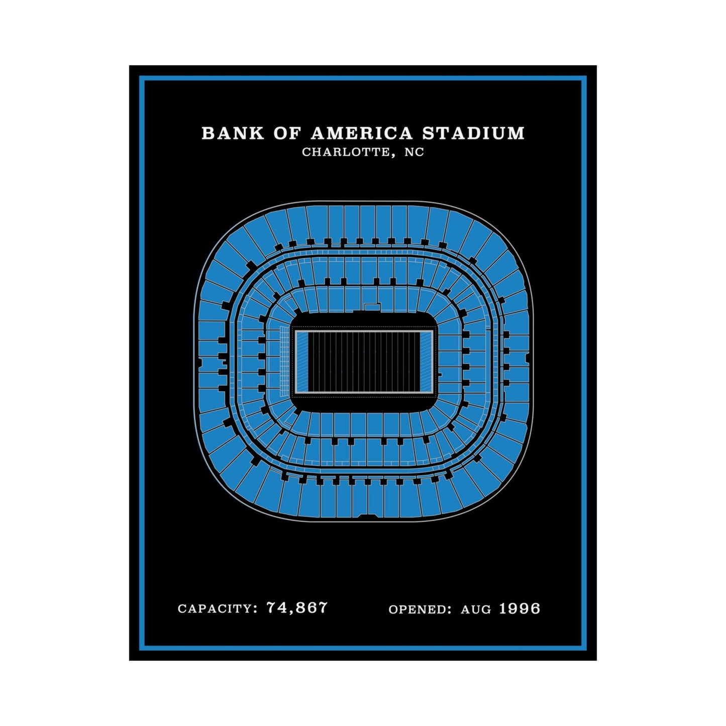 Bank of America Stadium Poster | Modern Border