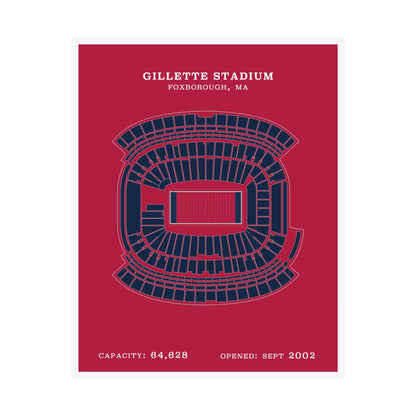 Gillette Stadium Poster | Classic Border