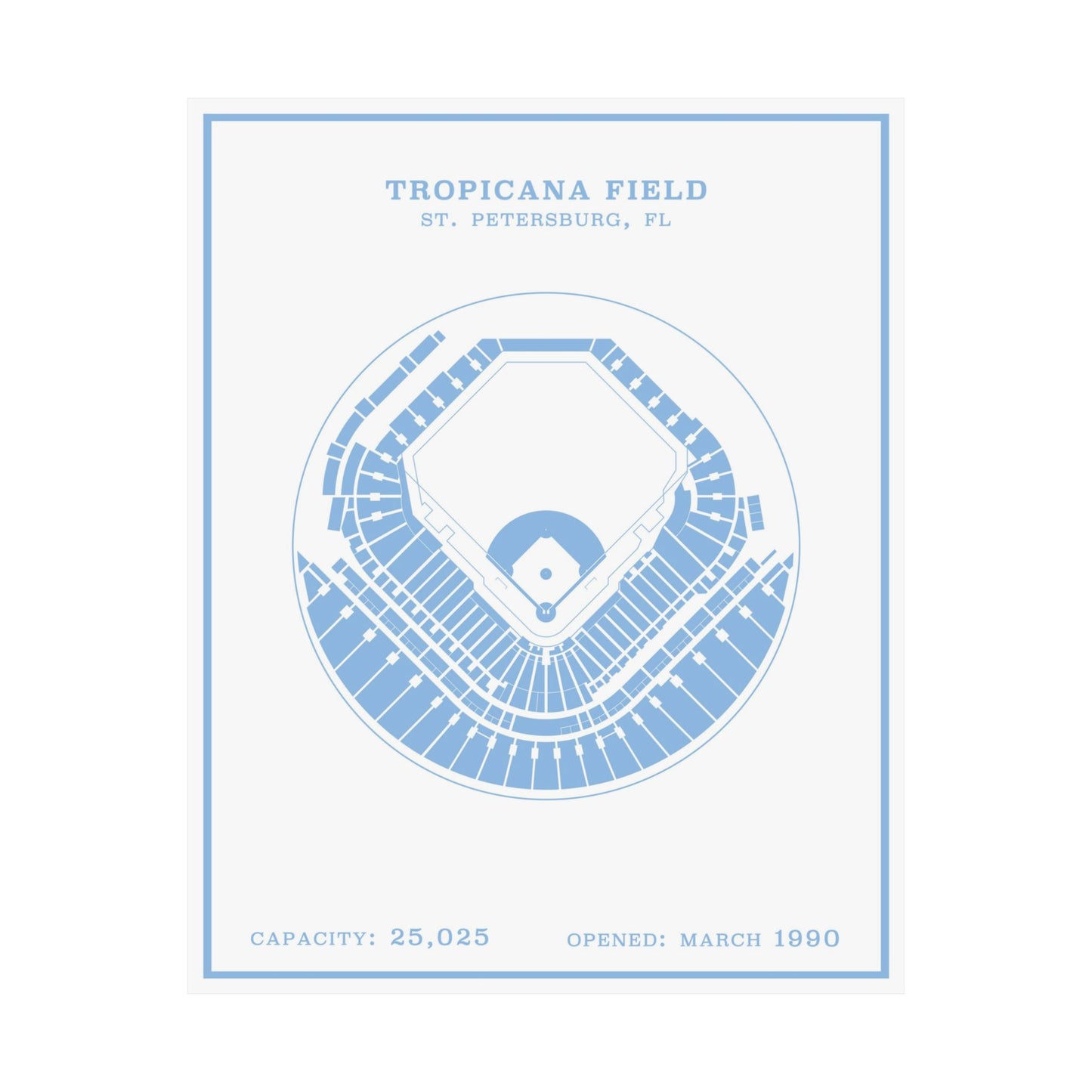 Tropicana Stadium Poster | Modern Border