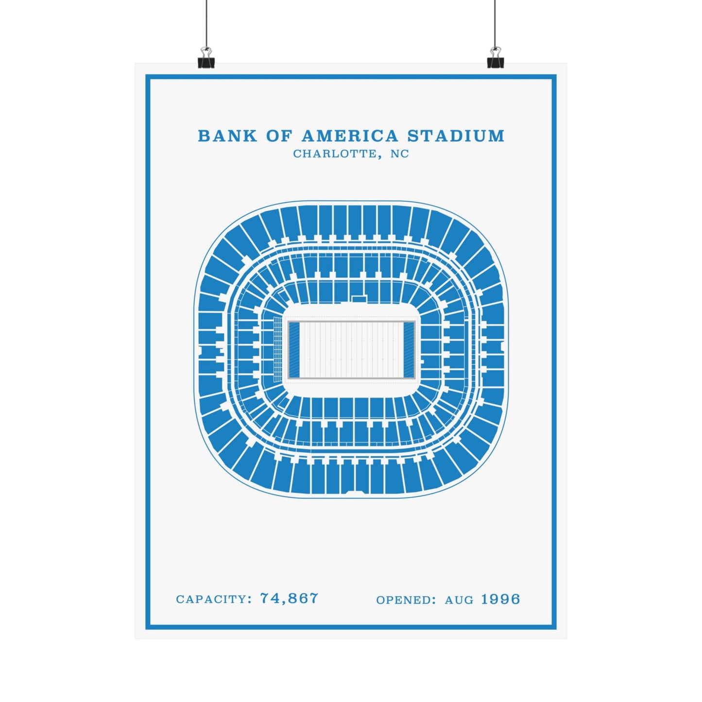 Bank of America Stadium Poster | Modern Border