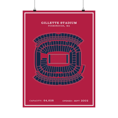 Gillette Stadium Poster | Modern Border
