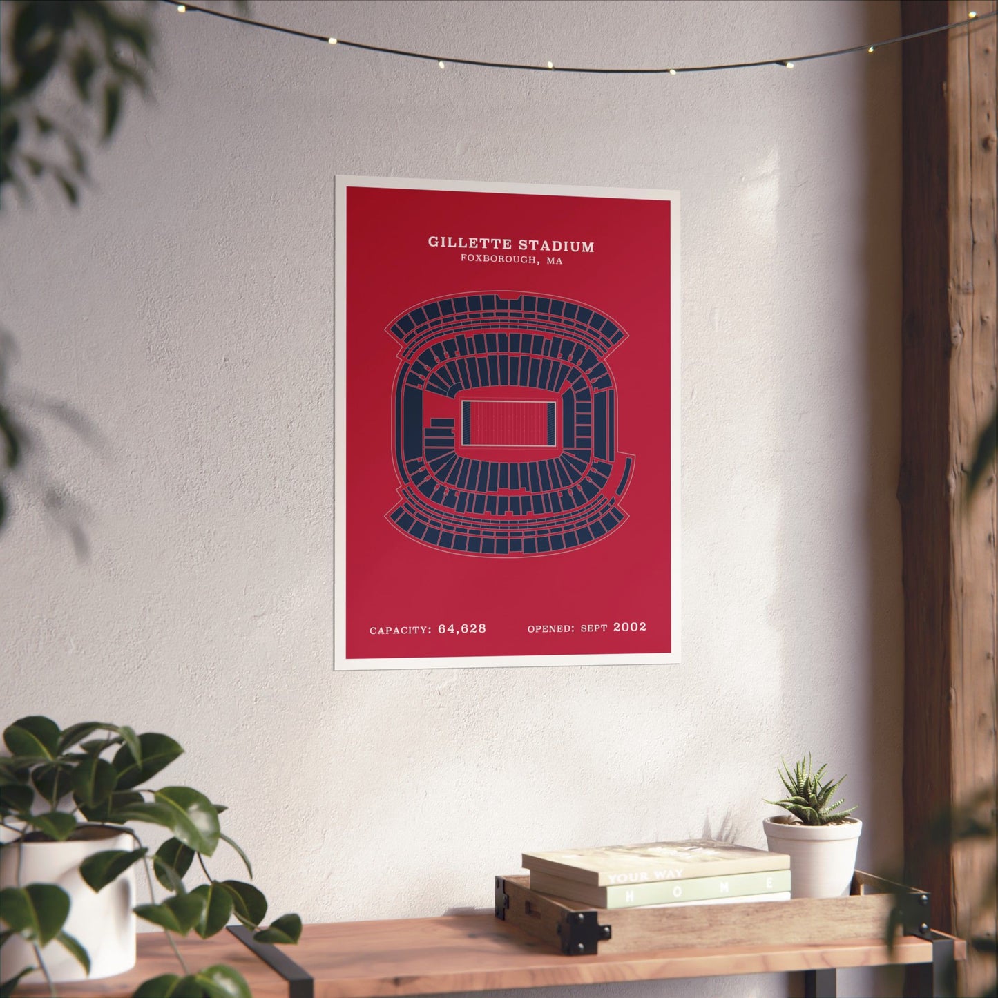 Gillette Stadium Poster | Classic Border