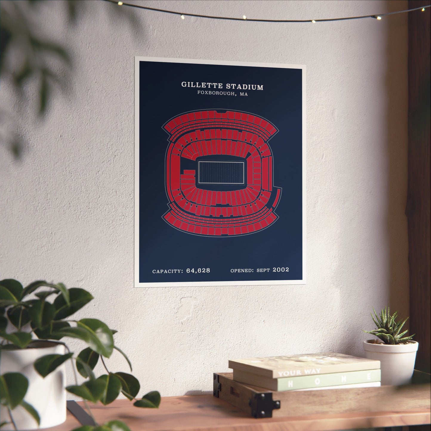 Gillette Stadium Poster | Classic Border