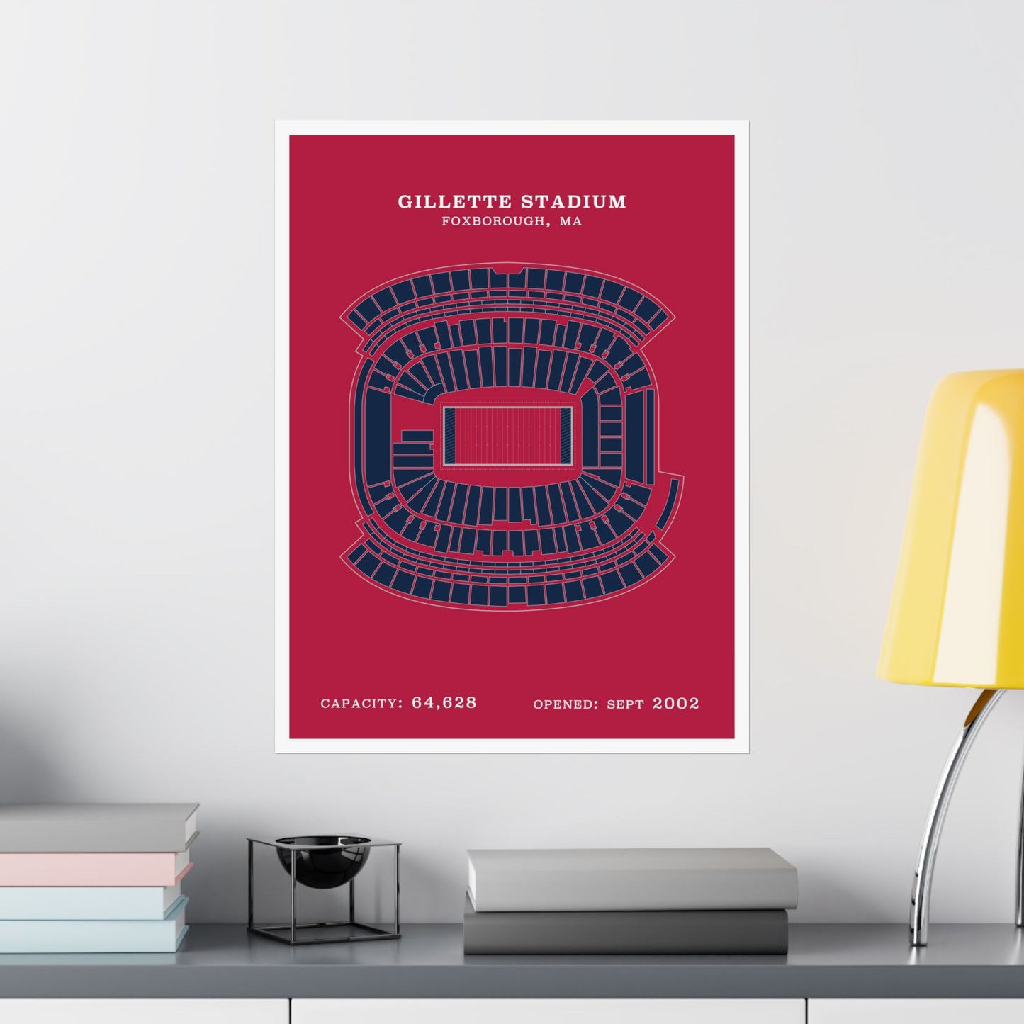 Gillette Stadium Poster | Classic Border