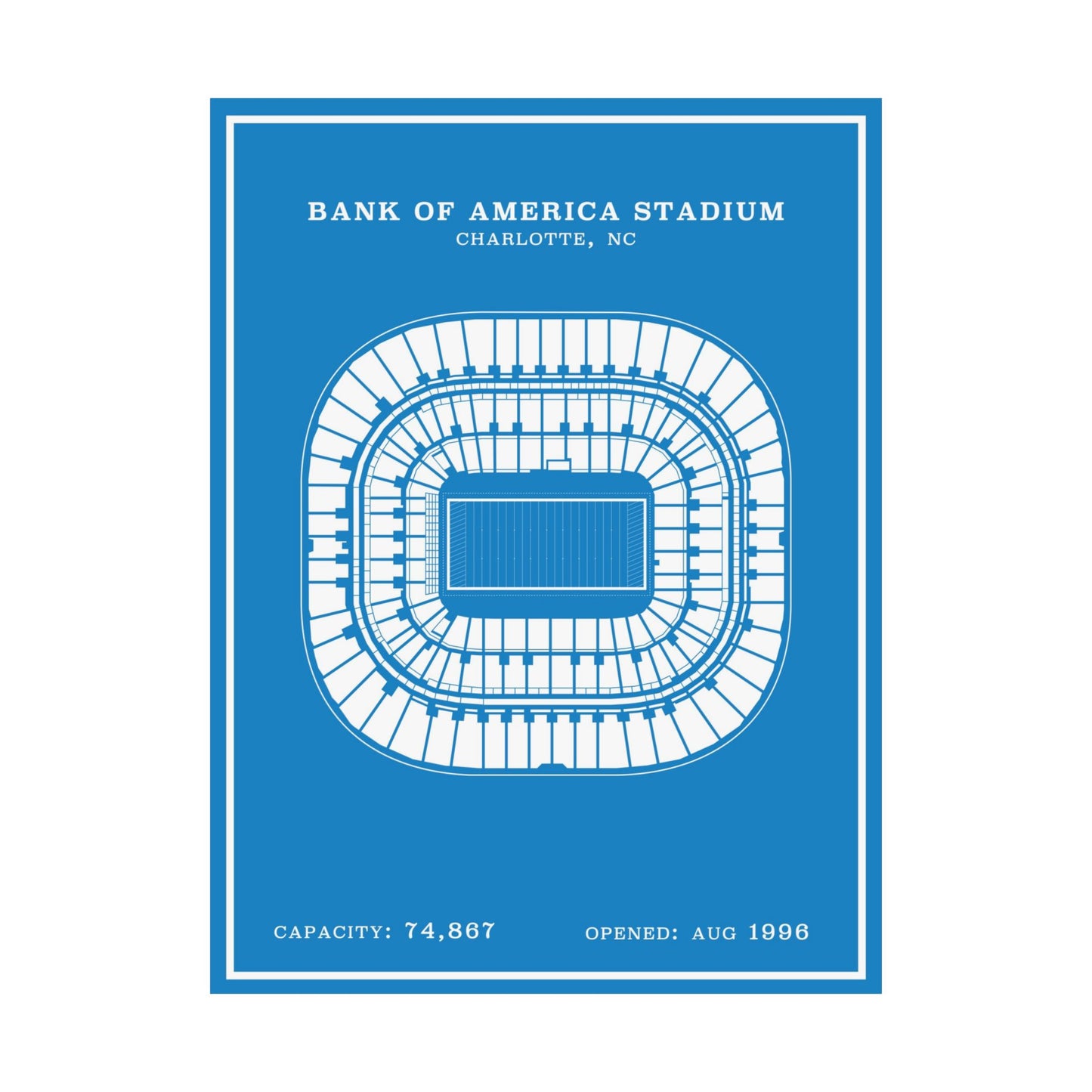 Bank of America Stadium Poster | Modern Border