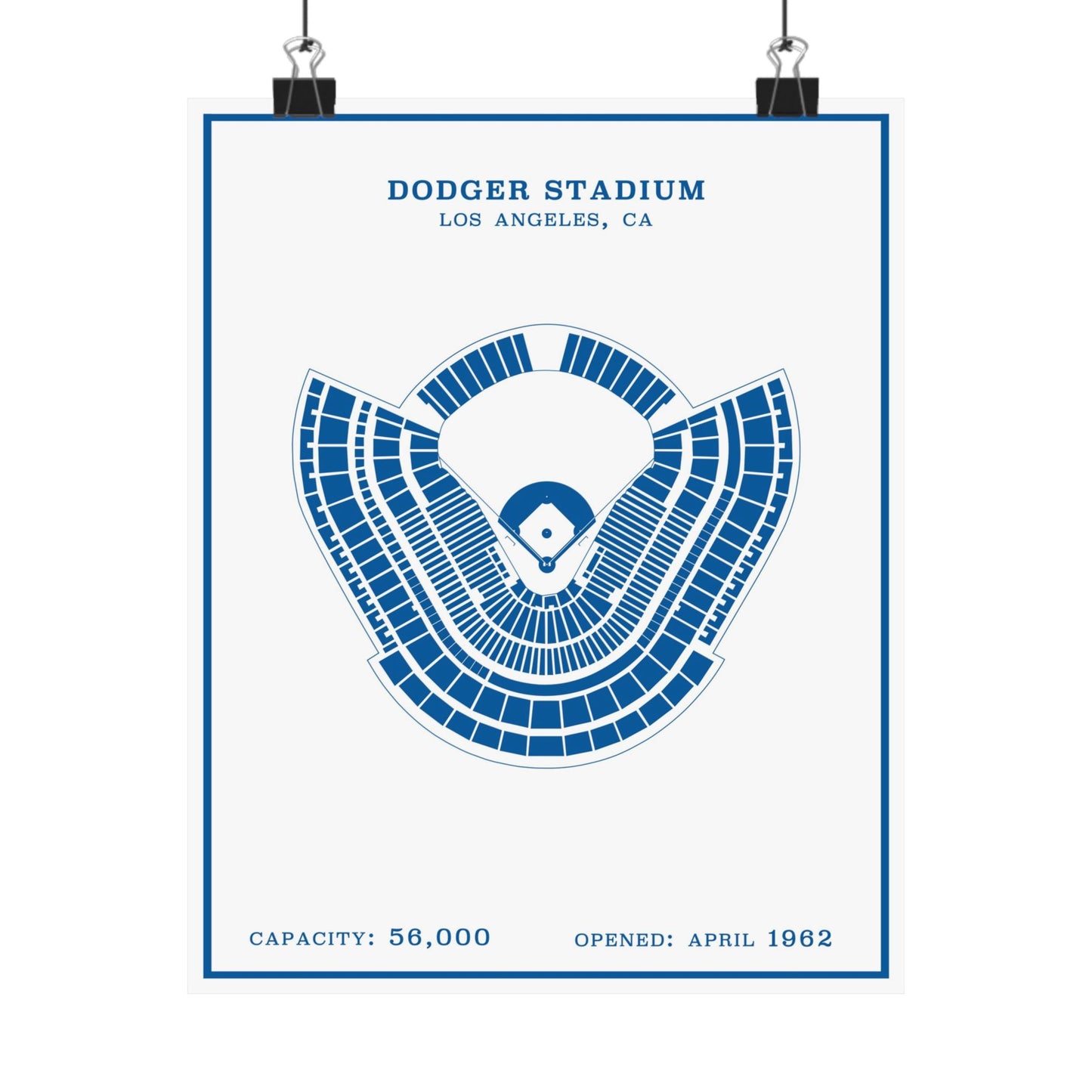 Dodger Stadium Poster | Modern Border