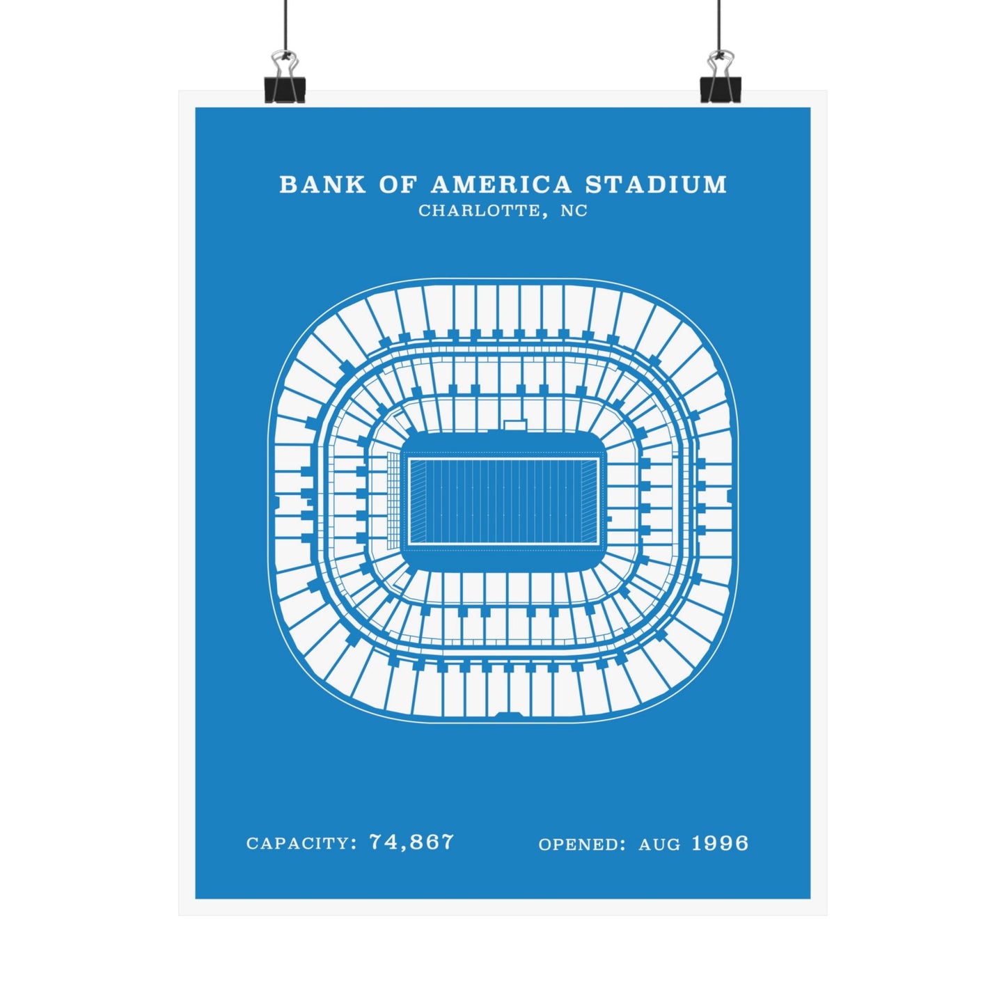 Bank of America Stadium Poster | Classic Border