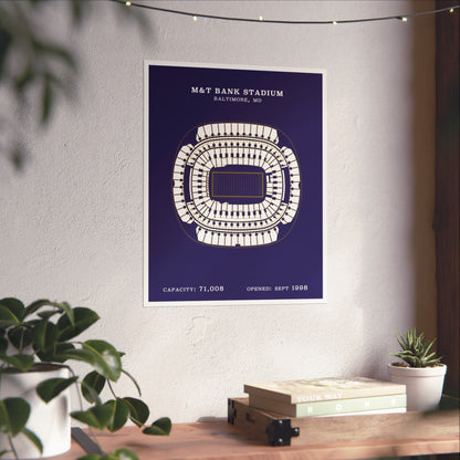 M&T Bank Stadium Poster Purple | Classic Border