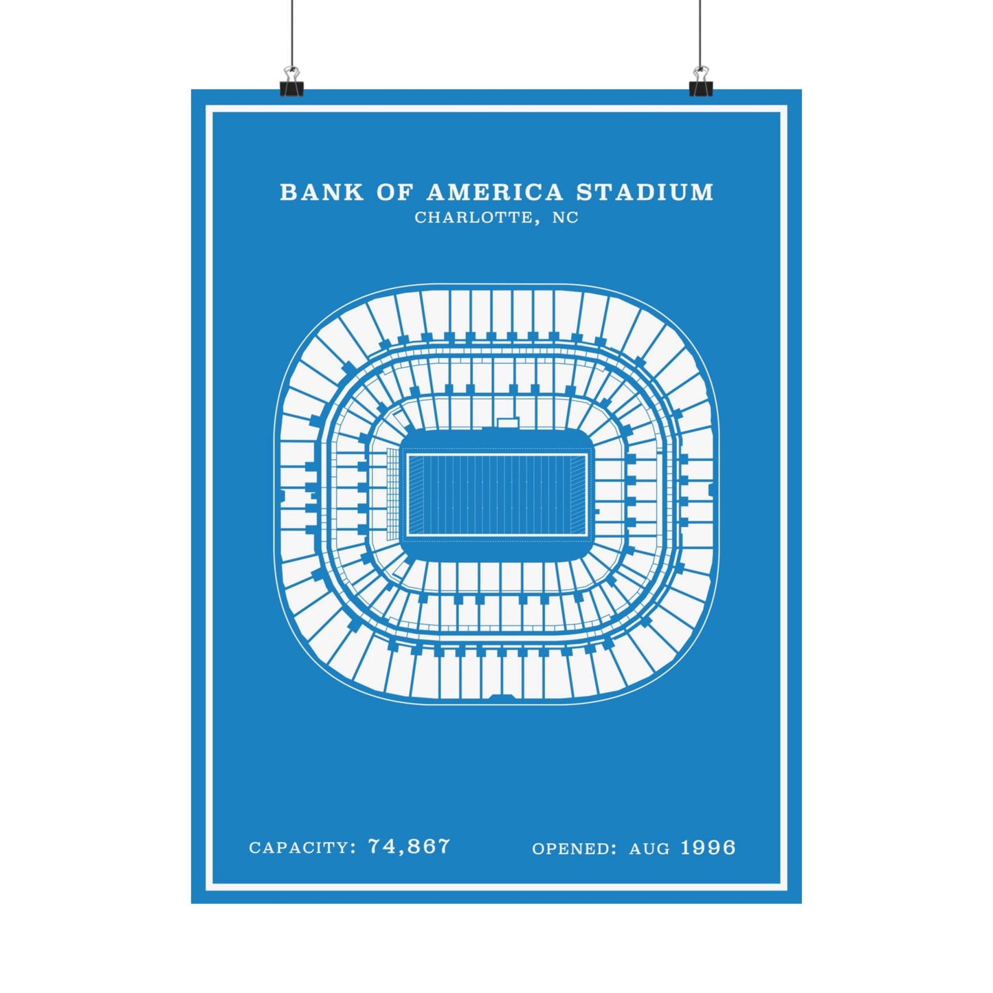 Bank of America Stadium Poster | Modern Border