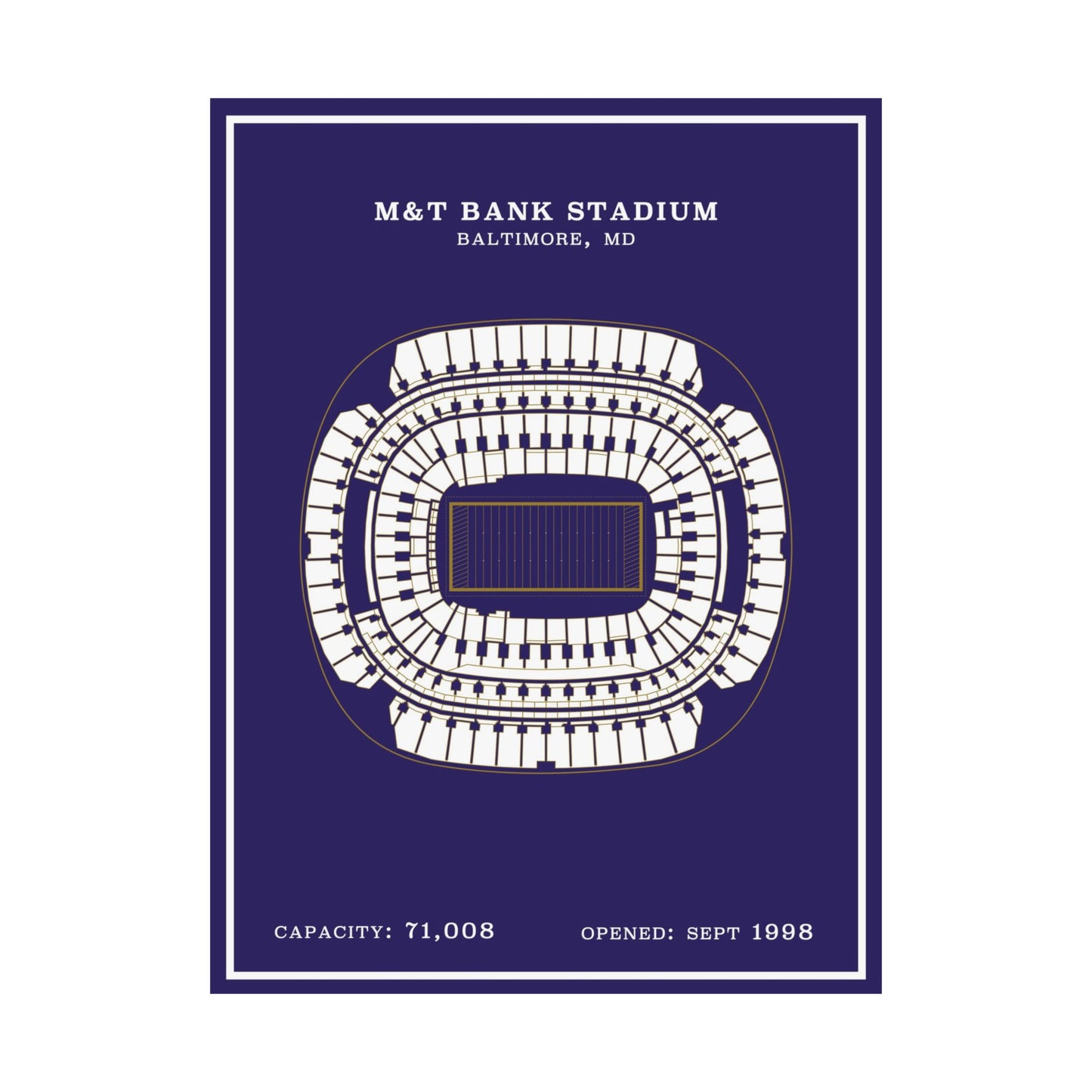 M&T Bank Stadium Poster | Modern Border