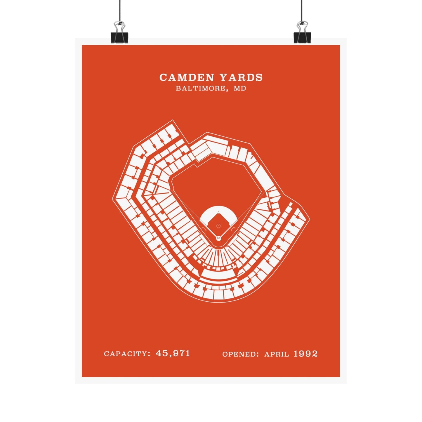 Camden Yards Stadium Poster | Classic Border