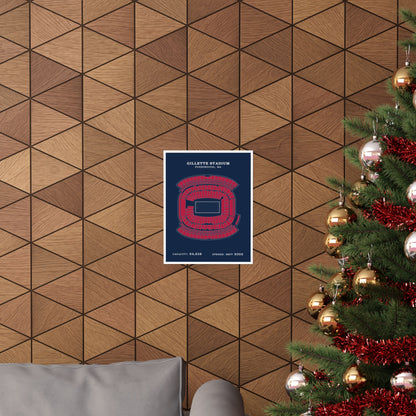 Gillette Stadium Poster | Classic Border