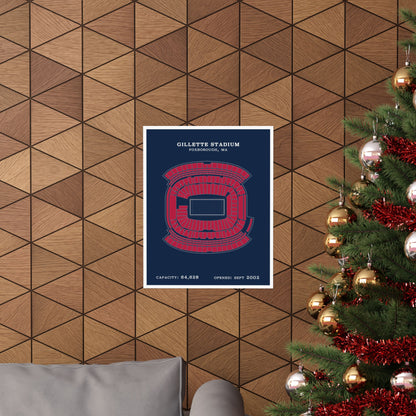 Gillette Stadium Poster | Classic Border