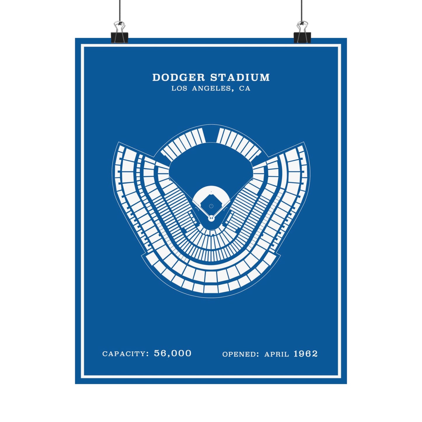 Dodger Stadium Poster | Modern Border