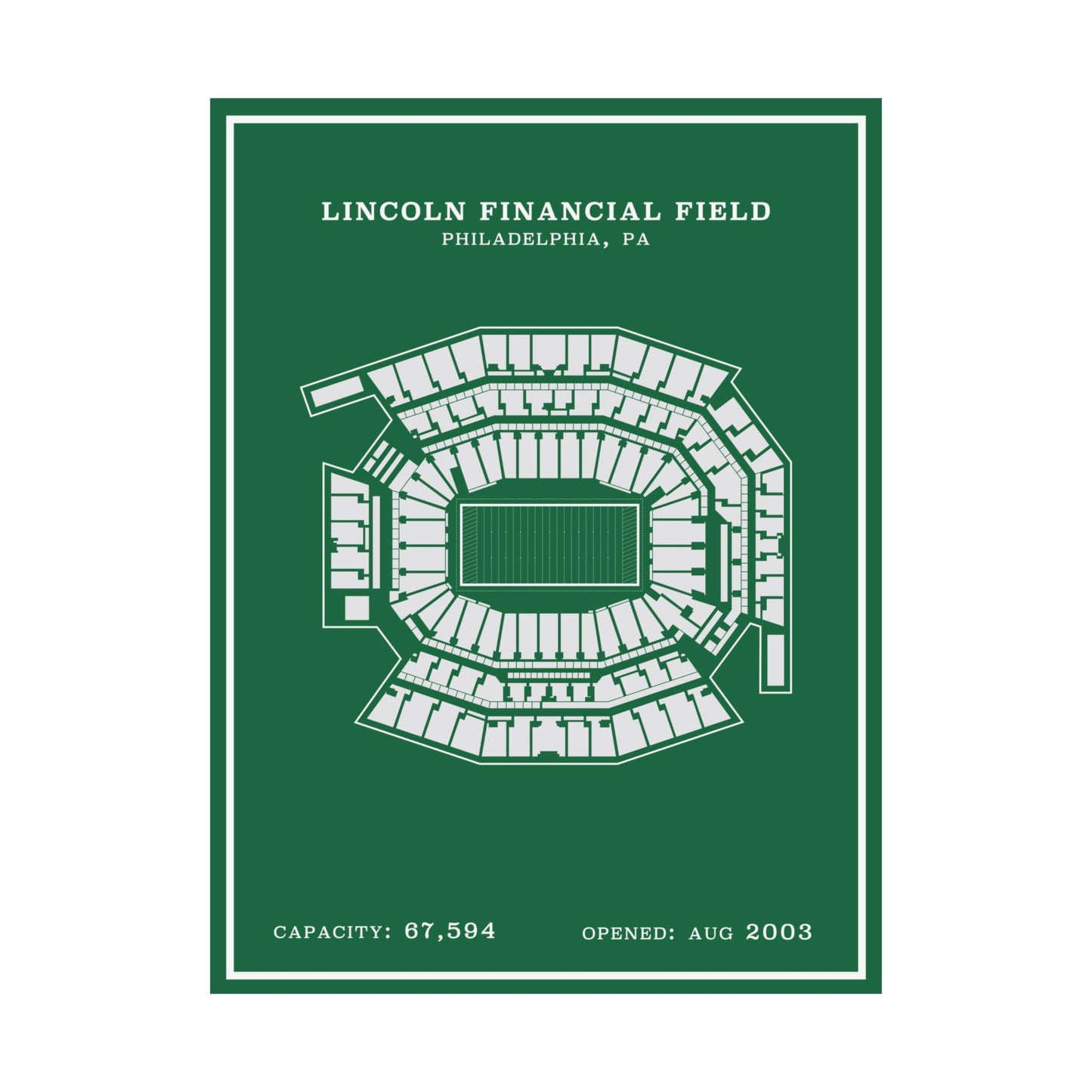 Lincoln Financial Stadium Poster | Modern Border