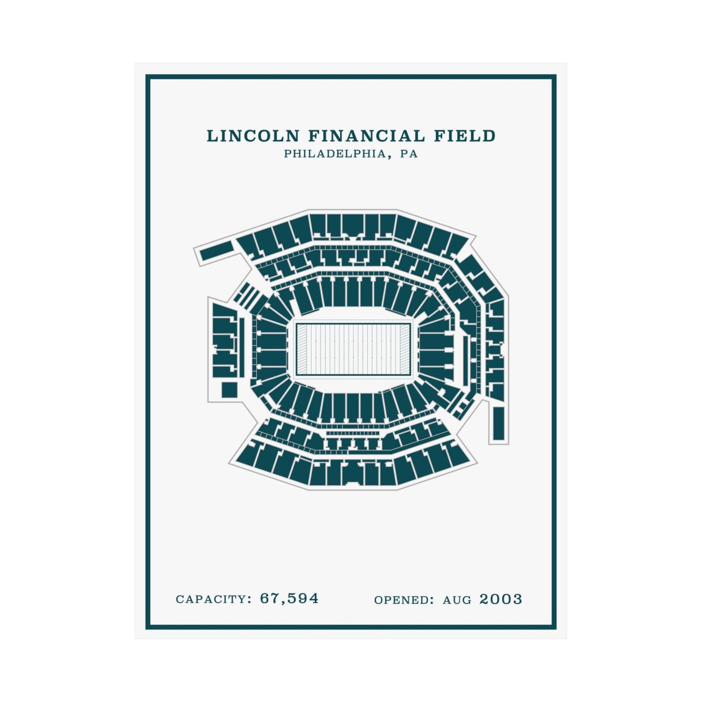 Lincoln Financial Stadium Poster | Modern Border