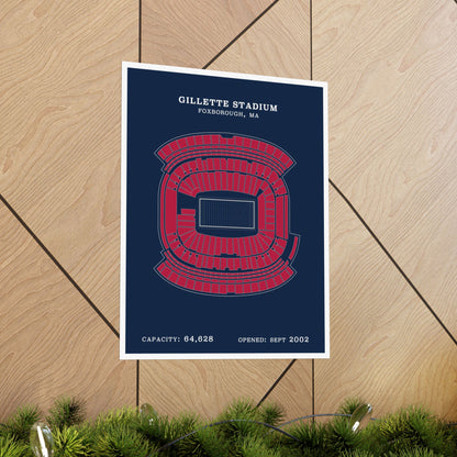 Gillette Stadium Poster | Classic Border