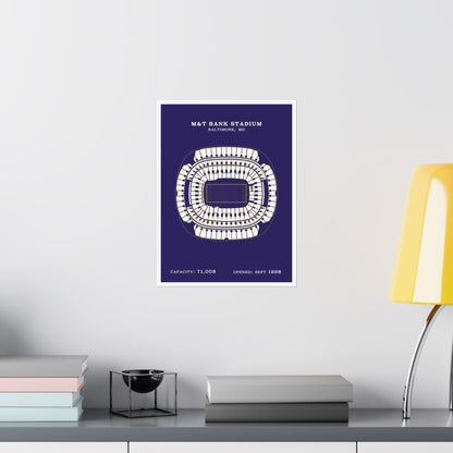 M&T Bank Stadium Poster Purple | Classic Border