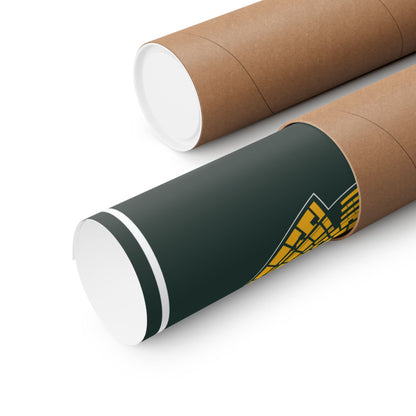 Lambeau Field Poster | Green Modern