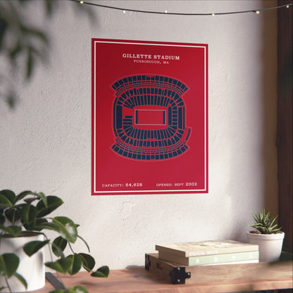 Gillette Stadium Poster | Modern Border
