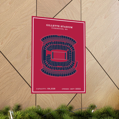 Gillette Stadium Poster | Modern Border