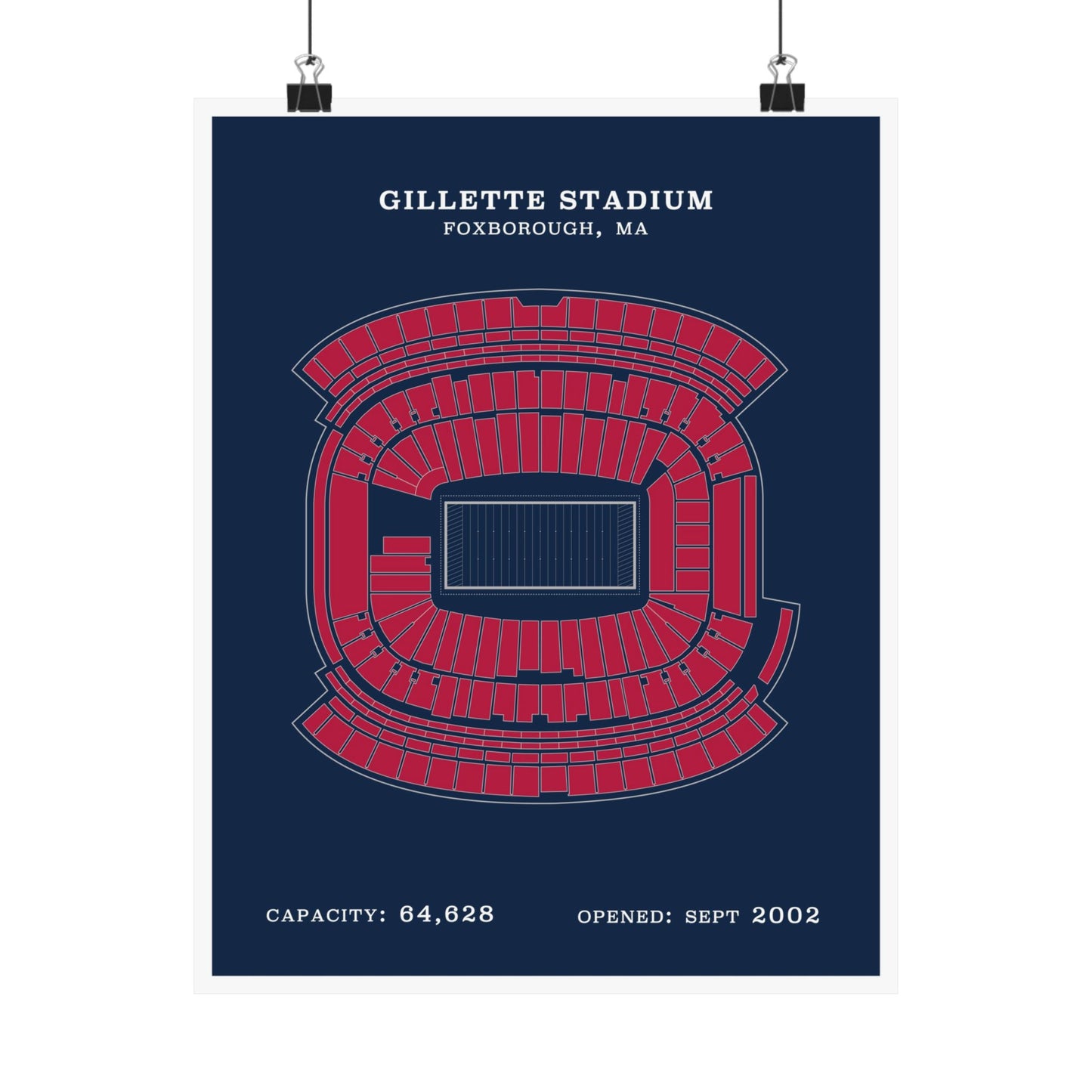 Gillette Stadium Poster | Classic Border
