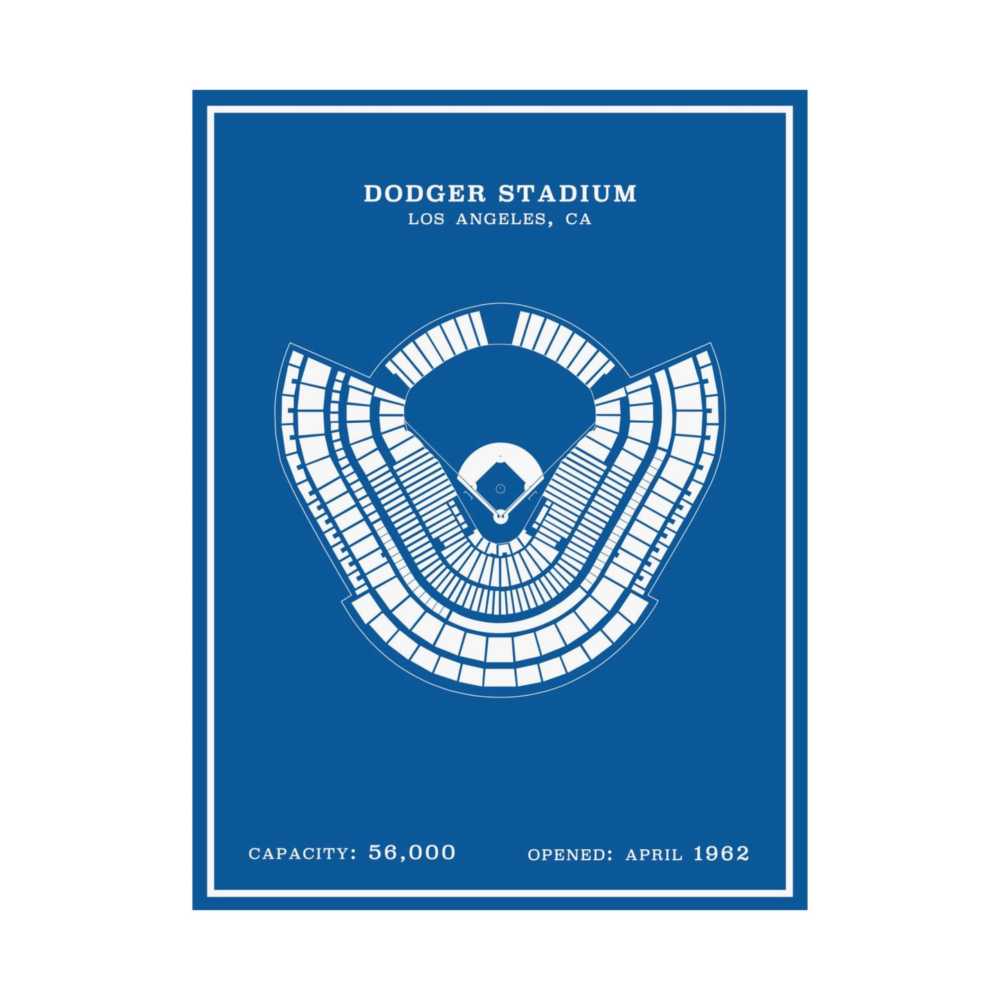 Dodger Stadium Poster | Modern Border