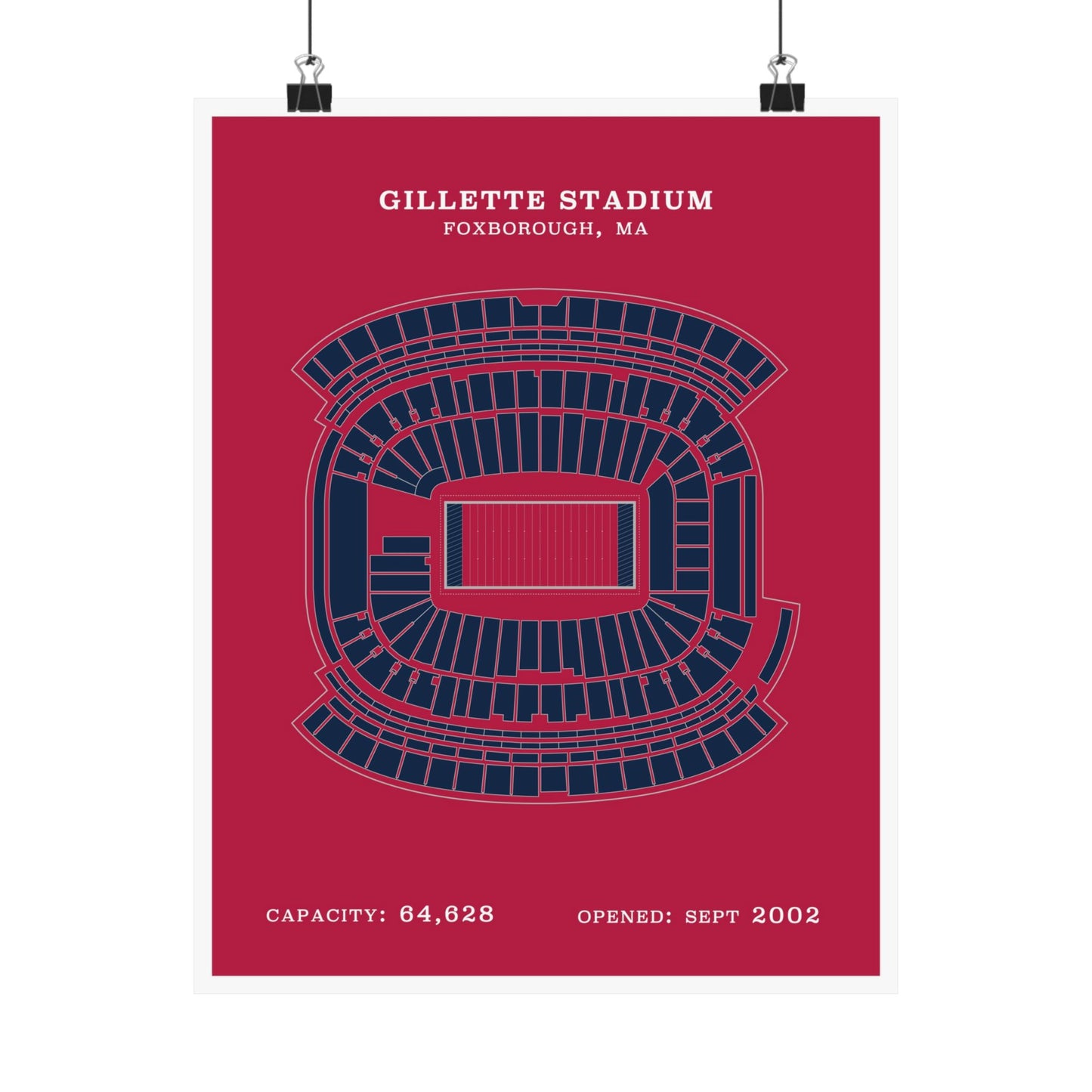 Gillette Stadium Poster | Classic Border